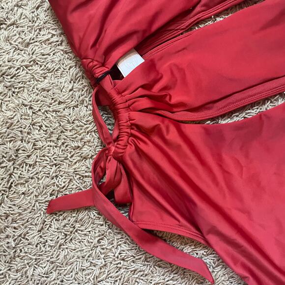 NWT! Shade & Shore Red One Piece Women's Swimsuit Size Large (12-14) - Picture 10 of 13